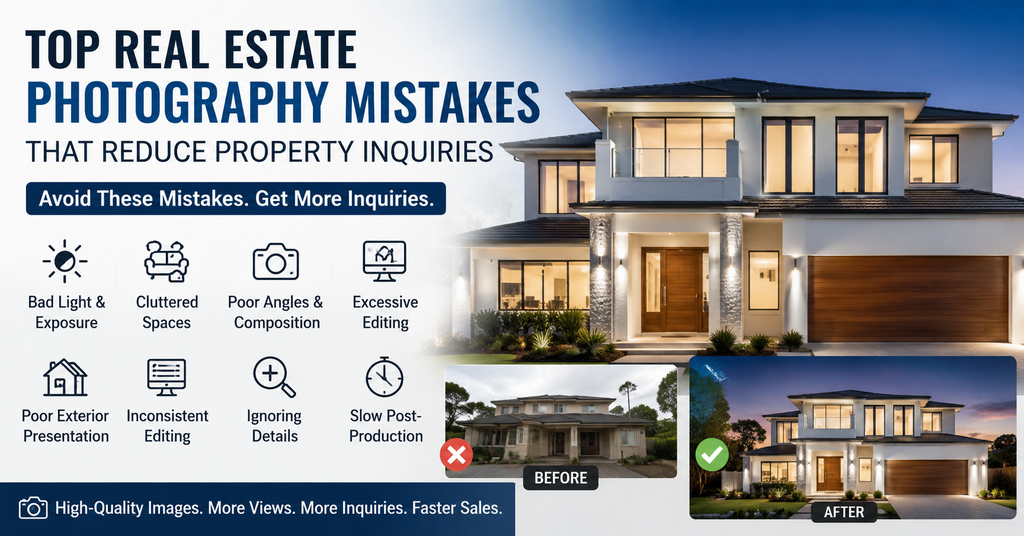 Real Estate Photography Mistakes That Reduce Property Inquiries - Cover Image